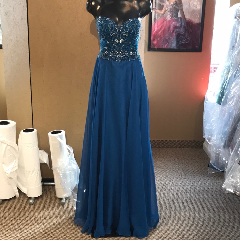 Alyce Paris Teal size 2 prom